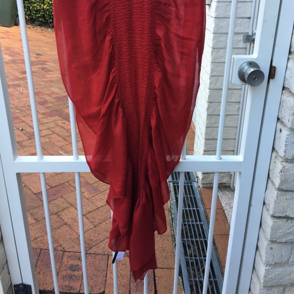 Portmans Deep Red Acrylic Scarf NWOT - Picture 3 of 15